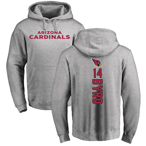 Arizona Cardinals Men Ash Damiere Byrd Backer NFL Football #14 Pullover Hoodie Sweatshirts->women nfl jersey->Women Jersey